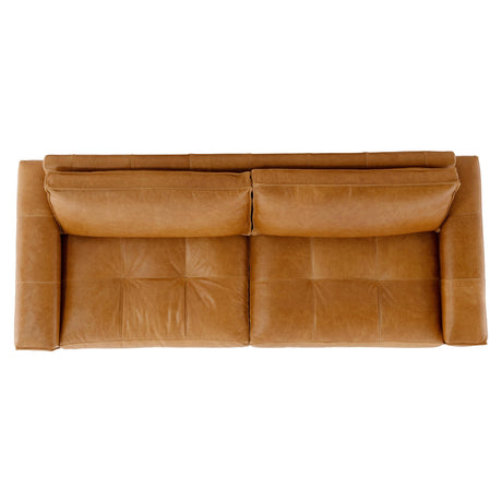 Nest Beige/Tan Leather Sofa - Ornate Home