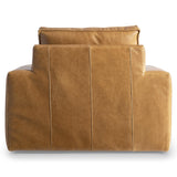 Nest Beige/Tan Leather Swivel Chair - Ornate Home