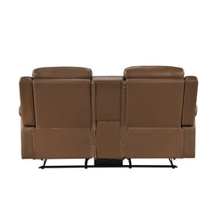 Nest Brown Double Reclining Loveseat With Center Console And Receptacles - Ornate Home