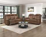 Nest Brown Double Reclining Sofa - Ornate Home