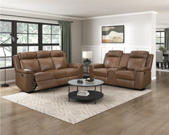 Nest Brown Double Reclining Sofa - Ornate Home