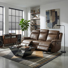 Nest Brown Double Reclining Sofa - Ornate Home