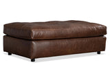 Nest Brown Leather Ottoman - Ornate Home