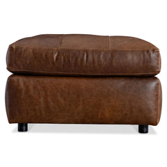Nest Brown Leather Ottoman - Ornate Home