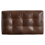 Nest Brown Leather Ottoman - Ornate Home