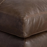 Nest Brown Leather Ottoman - Ornate Home