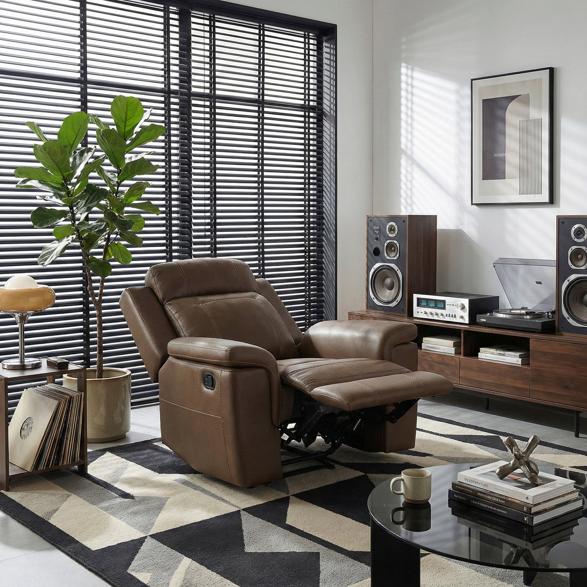 Nest Brown Reclining Chair - Ornate Home
