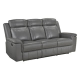 Nest Gray Double Reclining Sofa - Ornate Home