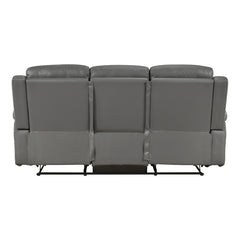 Nest Gray Double Reclining Sofa - Ornate Home