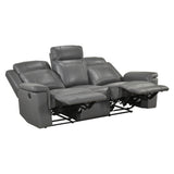 Nest Gray Double Reclining Sofa - Ornate Home