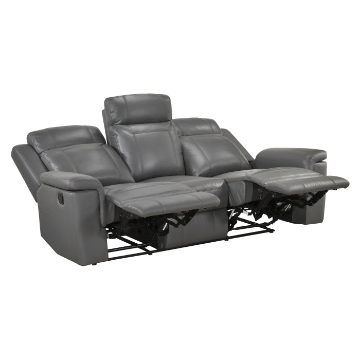 Nest Gray Double Reclining Sofa - Ornate Home