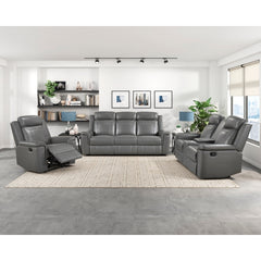 Nest Gray Double Reclining Sofa - Ornate Home