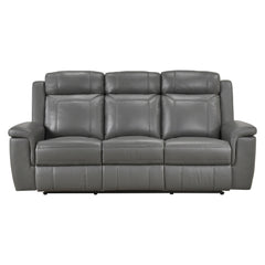 Nest Gray Double Reclining Sofa - Ornate Home