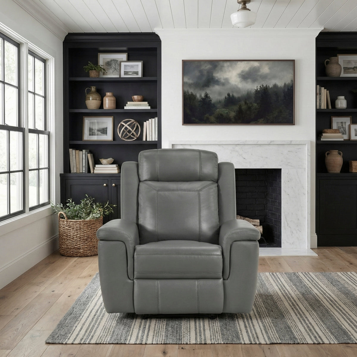 Nest Gray Reclining Chair - Ornate Home