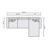 Nest Grey Fabric Sectional - Ornate Home