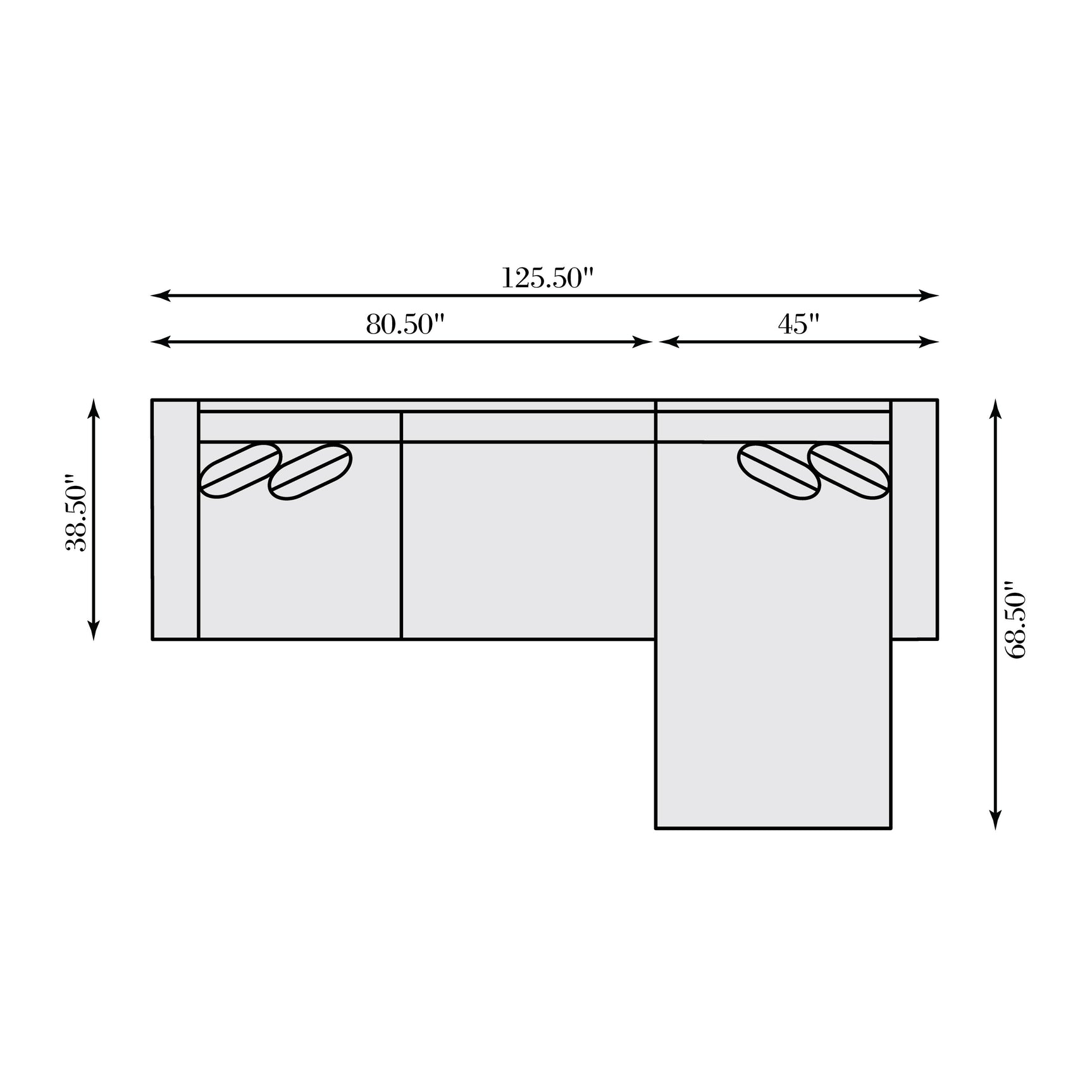 Nest Grey Fabric Sectional - Ornate Home