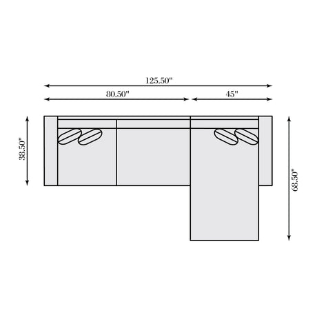 Nest Grey Fabric Sectional - Ornate Home