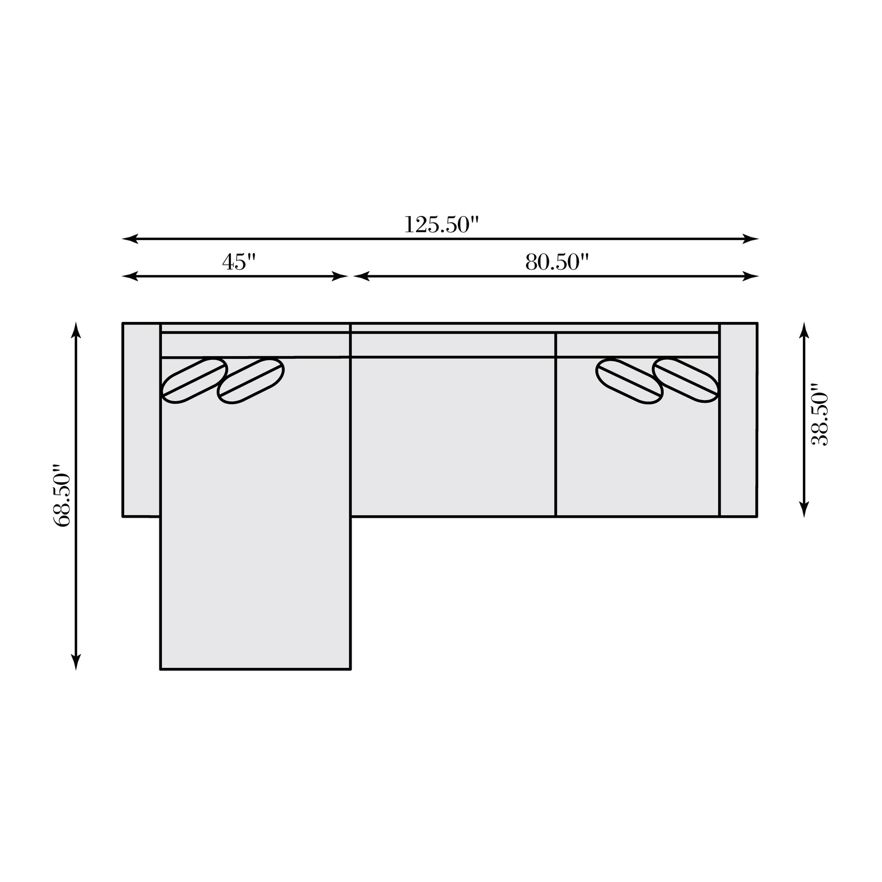 Nest Grey Fabric Sectional - Ornate Home