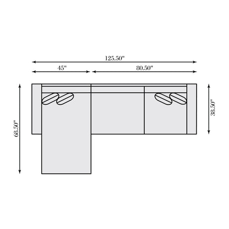 Nest Grey Fabric Sectional - Ornate Home