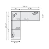 Nest White/Brown Sectional