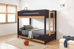 Nestor Black/Natural Twin/Twin Bunk Bed - Ornate Home