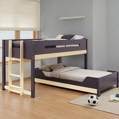 Nestor Mauve/Oak Twin/Twin Bunk Bed - Ornate Home