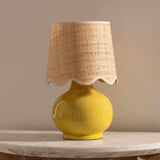 Nesuo Yellow Ceramic Table Lamp - Ornate Home