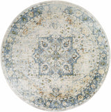 Neta Orange & Light Blue Washable Area Rug - Clearance - Ornate Home