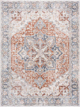 Neta Red & Blue Flat Pile Washable Rug - Clearance - Ornate Home