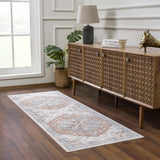 Neta Red & Blue Flat Pile Washable Rug - Clearance - Ornate Home