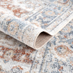 Neta Red & Blue Flat Pile Washable Rug - Clearance - Ornate Home