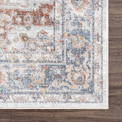 Neta Red & Blue Flat Pile Washable Rug - Clearance - Ornate Home