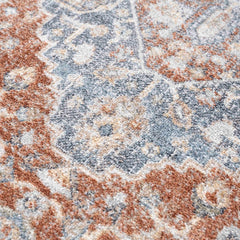 Neta Red & Blue Flat Pile Washable Rug - Clearance - Ornate Home