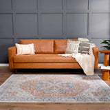 Neta Red & Blue Flat Pile Washable Rug - Clearance - Ornate Home