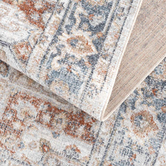 Neta Red & Blue Flat Pile Washable Rug - Clearance - Ornate Home
