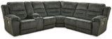 Nettington Smoke 3-Piece Power Reclining Sectional - Ornate Home