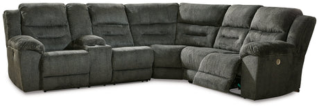 Nettington Smoke 3-Piece Power Reclining Sectional - Ornate Home