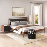Netz Black & Walnut King Bed - Ornate Home