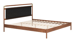 Netz Black & Walnut King Bed - Ornate Home