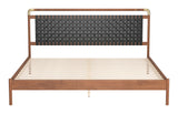 Netz Black & Walnut King Bed - Ornate Home