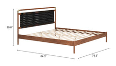 Netz Black & Walnut King Bed - Ornate Home