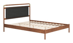 Netz Black & Walnut Queen Bed - Ornate Home
