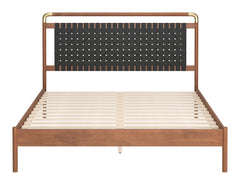 Netz Black & Walnut Queen Bed - Ornate Home