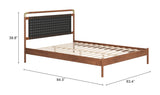 Netz Black & Walnut Queen Bed - Ornate Home