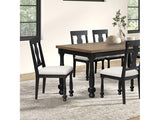 Neue Mills Black 7 Piece Dining Set - Ornate Home