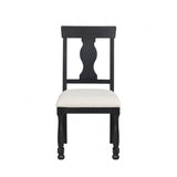 Neue Mills Black 7 Piece Dining Set - Ornate Home