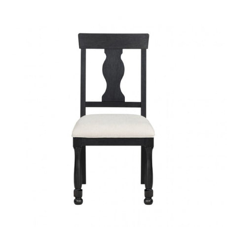 Neue Mills Black 7 Piece Dining Set - Ornate Home