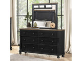 Neue Mills Black/Rustic Oak Dresser - Ornate Home