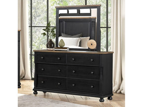 Neue Mills Black/Rustic Oak Dresser - Ornate Home