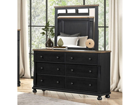 Neue Mills Black/Rustic Oak Dresser - Ornate Home
